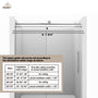 60"x76" Frameless Shower Door with Single Slide and Cushioned Enclosure in Chrome/Brushed Gold