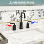 8-Inch Bathroom Sink Faucet with LED Temperature-Responsive
