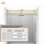 60"x76" Frameless Shower Door with Single Slide and Cushioned Enclosure in Chrome/Brushed Gold