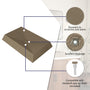 27in Bathroom Concrete Rectangular Vessel Sink with Drainer in Mottled Bluish Grey / Black Earth / Taupe Clay