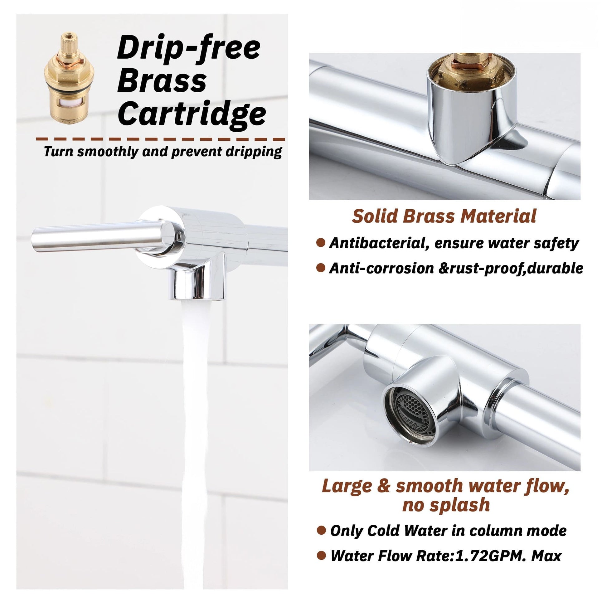 Foldable Kitchen Faucet with 360° Swivel Spout & Space-Saving Modern Design