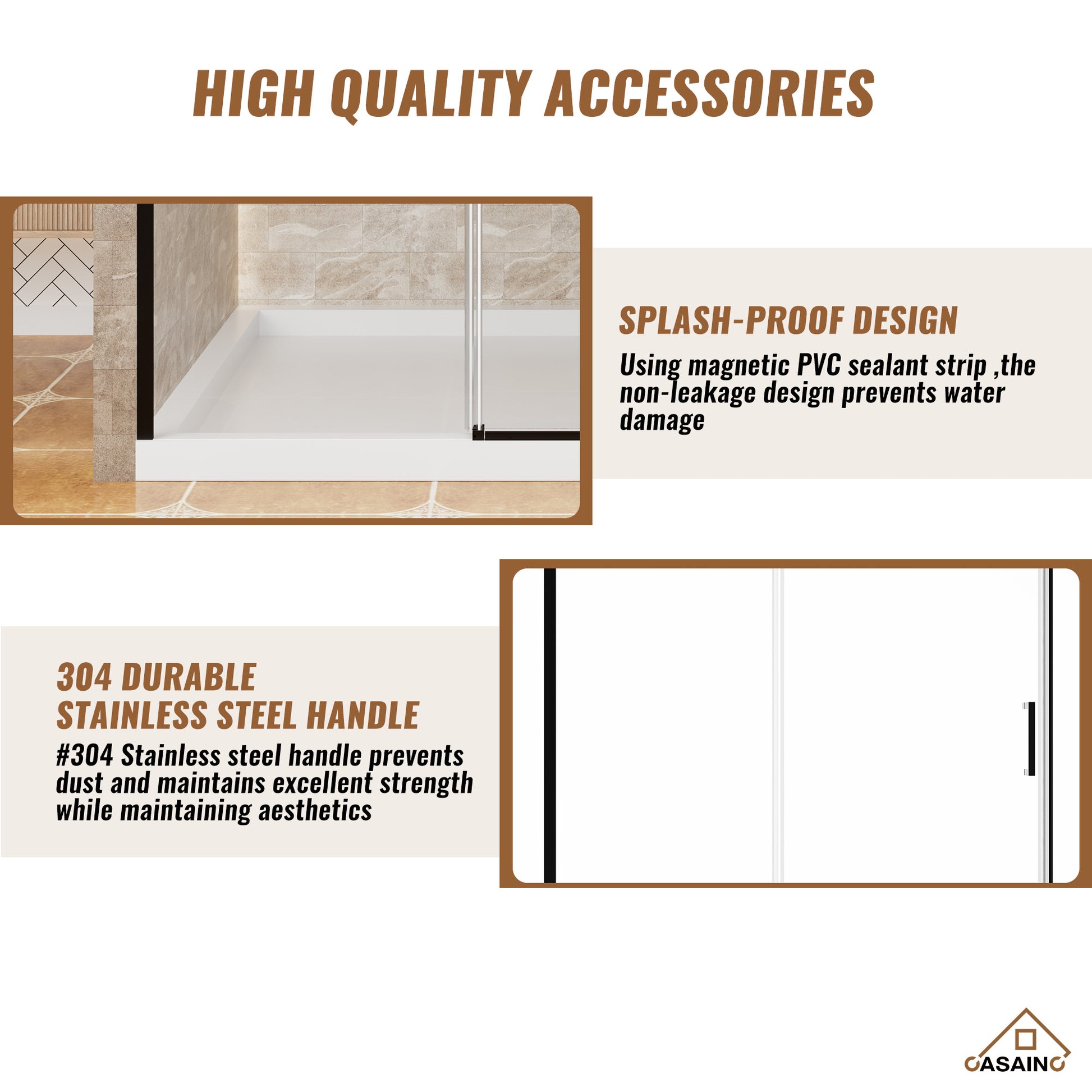 60 in. W x 76 in. H Framed Shower Door in Matte Black with Tempered Glass