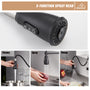 Pull-Down Sprayer Single Handle Kitchen Faucet 360° Swivel, Three Functions for Effortless Cooking and Cleaning