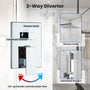 10" Square Brass Shower System with Handheld Shower and Pressure Balance Valve
