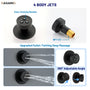 12-inch Wall-Mounted Body Jet Shower System with Slide Bar & Digital Display