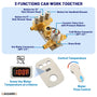 12-inch Ceiling-Mounted Dual Shower System with Slide Bar & Digital Display