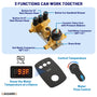 12-inch Ceiling-Mounted Dual Shower System with Slide Bar & Digital Display