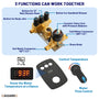 12-inch Wall-Mounted Body Jet Shower System with Slide Bar & Digital Display