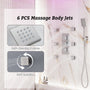 Thermostatic 4-Function LED Luxury Shower System with 12" Rainfall Showerhead