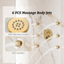 12" Round Rainfall Shower System with 6 Adjustable Body Jets