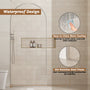 34"x78" Tempered Glass Shower Screen with Integrated Curved Frame