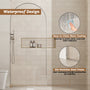 34"x78" Tempered Glass Shower Screen with Integrated Curved Frame