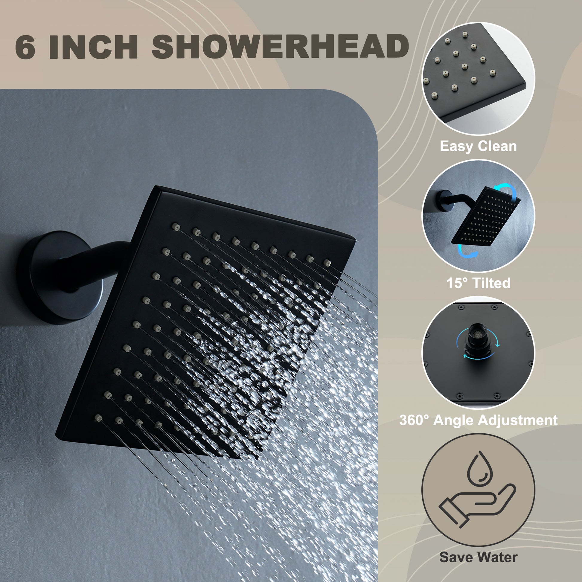 22.56*11.22 inch Ceiling-Mounted 4-Function Thermostatic Dual Shower System with Hand Shower