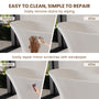 69" Freestanding Solid Surface Bathtub with Dual Sloped Headrests - Crescent