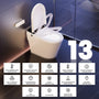 Elongated White Ceramic Tankless Smart Bidet Toilet with Remote Control