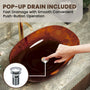 22" Oval Transparent Countertop Resin Bathroom Vessel Sink