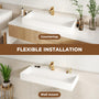 30"/42" Solid Surface Sink Wall Mount Stone Resin Bathroom Sink