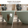 57"/61"/65"/69" Minimalist Solid Surface Freestanding Bathtub in Pine Crest and Shadow Whisper