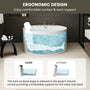 49" Modern Freestanding Whirlpool Bathtub with LED Mood Light & Hydro Massage Jets