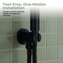 Round Brass Handheld Shower Holder Fixed Wall Mount Bracket