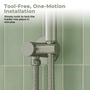 Wall Mount Round Handheld Shower Holder with Adjustable Angle