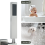 304 Stainless Steel Handheld Shower Head with Anti-Clog Nozzles