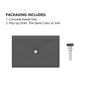27in Bathroom Concrete Rectangular Vessel Sink with Drainer in Mottled Bluish Grey / Black Earth / Taupe Clay