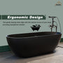 59"/69"Solid Surface Freestanding Bathtub in (Matte Black& Grey)