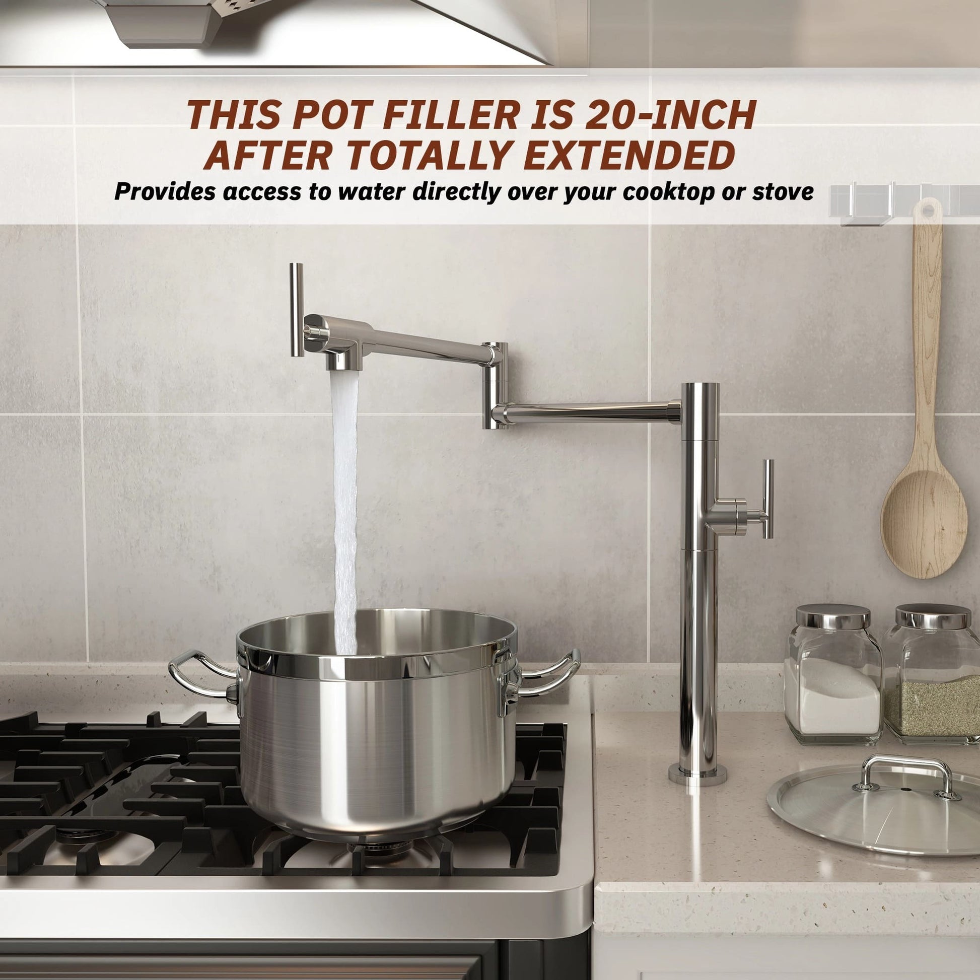 Foldable Kitchen Faucet with 360° Swivel Spout & Space-Saving Modern Design
