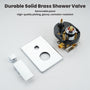 10" Square Brass Shower System with Handheld Shower and Pressure Balance Valve