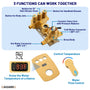 12-inch Wall-Mounted Body Jet Shower System with Slide Bar & Digital Display