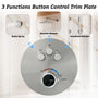 12" Round Rainfall Shower System with 6 Adjustable Body Jets