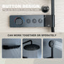 10-inch 3-Function Thermostatic Shower System with Neck Massage Jet