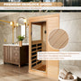 1-Person Indoor Infrared Sauna Room with Bluetooth & LED Light