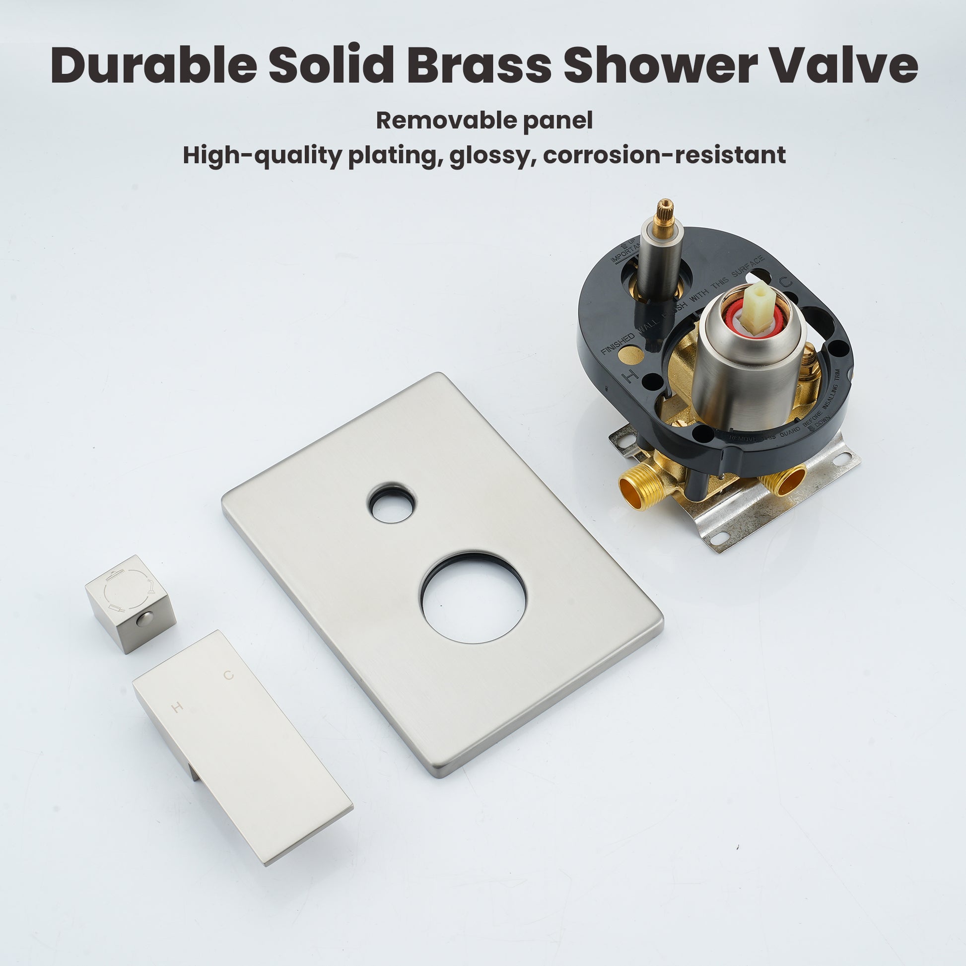 10" Three Function Pressure Balance Shower System with Valve Included