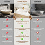 30"/42" Solid Surface Sink Wall Mount Stone Resin Bathroom Sink