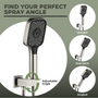Square Brass Handheld Shower Holder with Adjustable Angle