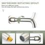 Round Brass Tub Spout with 360° Rotatable Outlet Tub Filler
