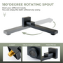 Square Brass Tub Spout with 180° Swing Outlet & Decoration Cover