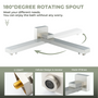 Square Brass Tub Spout with 180° Swing Outlet & Decoration Cover