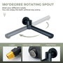 Round Brass Tub Spout with 180° Swing Outlet and Decoration Cover