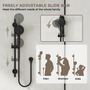 8-inch 3-Function Dual Shower Head System with 6 Spray Modes and Slide Bar