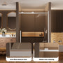 48"x76" Frameless Shower Door with Cushioned Single Slide in Brushed Nickel/Chromed/Matte Black/Brushed Gold, 0.39 inch SGCC-certified Tempered Shower Glass