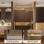 48"x76" Frameless Shower Door with Cushioned Single Slide in Brushed Nickel/Chromed/Matte Black/Brushed Gold, 0.39 inch SGCC-certified Tempered Shower Glass