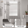 60"x76" Frameless Shower Door with Single Slide and Cushioned Enclosure in Chrome/Brushed Gold