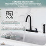 Double Handle Kitchen Sink Faucet with Side Sprayer