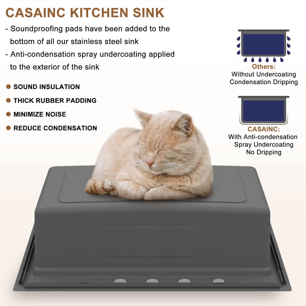 33inch 4-Hole Single Bowl Stainless Steel Drop-in Workstation Kitchen Sink with Accessories