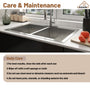 33 Inch Stainless Steel Topmount Kitchen Sink Drop In Workstation Brushed Kitchen Sink 18 Gauge 10 Inch Deep Single Bowl Kitchen Sink with Drainer and Drain Rack