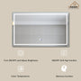 CASAINC Bathroom Vanity 60 x 22 x 35.4 with 1.2" Thickness Countertop & Backsplash, Bothe Side Rectangular Sink, 4 Soft Closing Doors, 2 Dove Tail Drawer Construction, Soft Close Drawer Hinges, Gray, White (With Mirror)