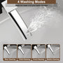 Black & White Smart Built-in Tank Bidet Toilet with Foot-Touch Lid Opening